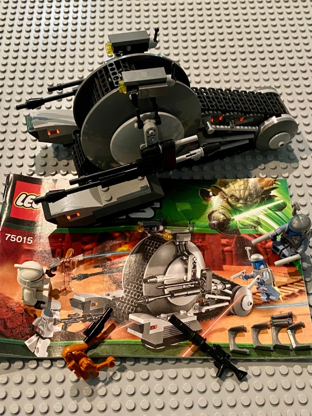 💥 Rare Lego Star Wars 75015 Corporate Alliance Tank Droid💥 Jango Fett & Clone